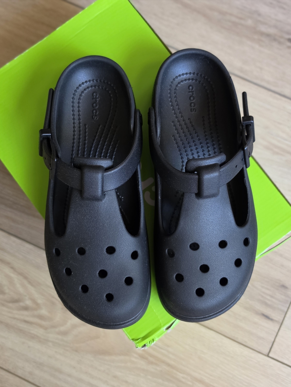 CROCS Black Mary Jane Clogs - Picture 3 of 5